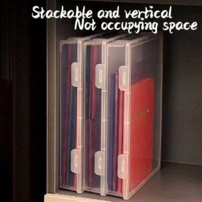 Dust Proof Plastic Document Organizer Square Shape Clear