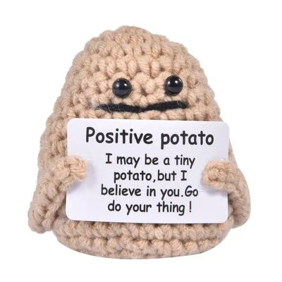 Positive Energy Potato Hug Pocket Hug Mini Handmade Plush Kn