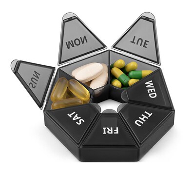 2Pcs 7 Days Pill Storage Box Mini Travel Portable Medicines