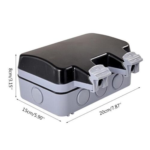 External Outdoor IP66 2 Slot Wall Socket Dustproof Surface-M