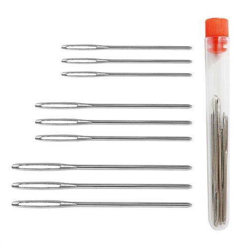 6/9PCS DIY Crafts Tools Large Eye Needles Stainless Steel Em