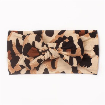 New Baby Leopard Print Headband Childrens Wide Edge Tracele