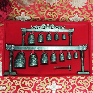 中式汉唐仿铜层编钟婚庆婚礼迎宾区摆件家居装饰仿古青铜器工艺