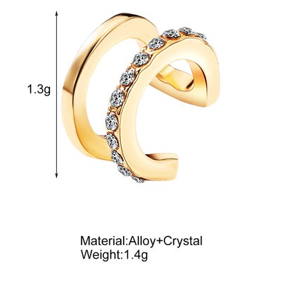 Leaf eaer bone clip without ear hole ear clip C-type Earring