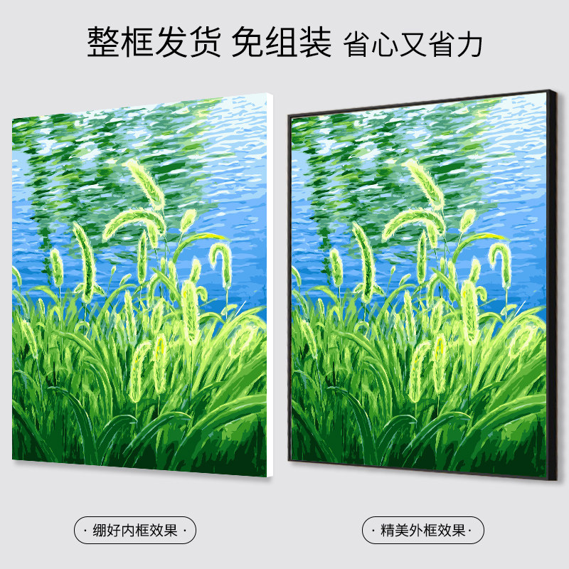 数字油画diy填色画风景客厅手工手绘diy填充油彩画减压治愈装饰画,家居饰品,DIY/数字油画,淘宝优惠券,粉丝福利购,淘宝优惠卷