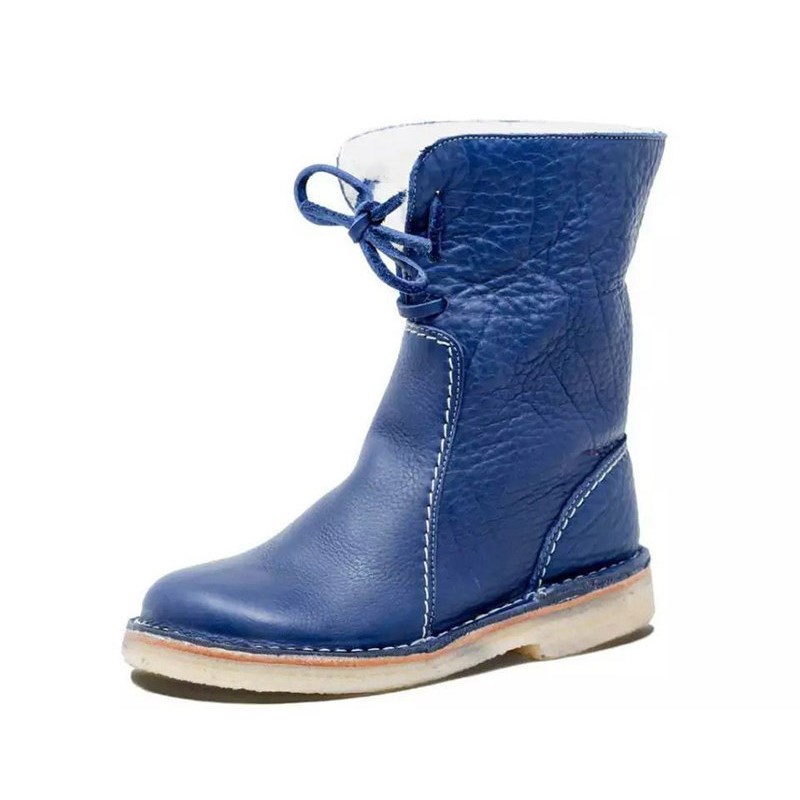 Women Snow Boots for Woman Winter Fur Plush Lace Up Boots Fe图片