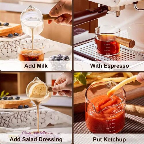 [Hot Sales] 75ml Glass Espresso Measuring Cup Double/Single