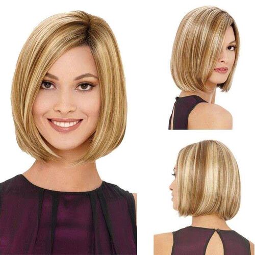 ruili blond bobo hair woman short hair wig womens straight