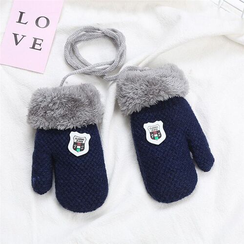 2022 New Winter Baby Boys Girls Knitted Gloves Warm Rope Ful