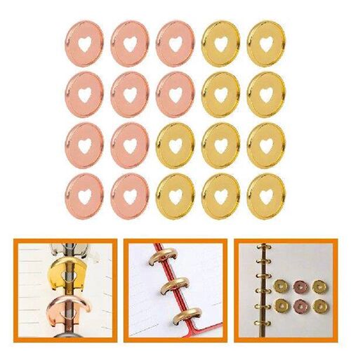 20 Pcs Pocket Book Mushroom Buckle Note Binders Disc