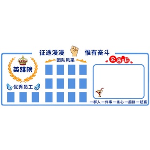 公司办公室销售业绩榜企业公告栏文化墙墙贴定制荣誉墙文化展示墙