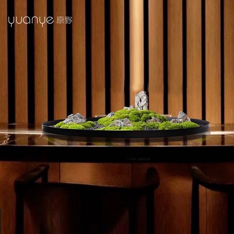 酒店大圆桌餐桌花转盘摆花永生苔藓绿植仿真花假花餐厅装饰摆设件,家居饰品,餐桌花艺,淘宝优惠券,粉丝福利购,淘宝优惠卷