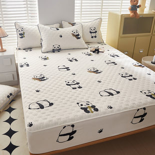 水洗棉夹棉床笠床罩磨毛四季通用1米2单人1.5加厚一米五斗笠床签