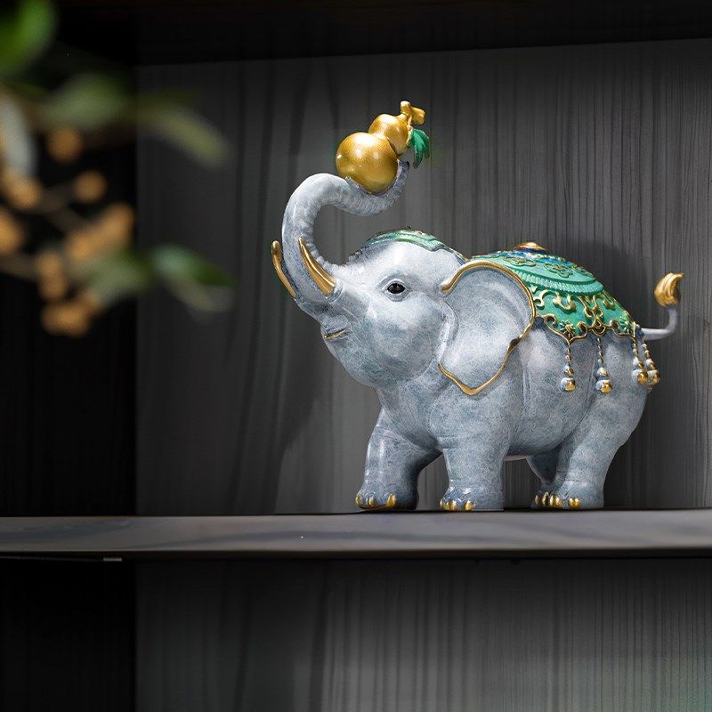 朱炳仁铜 福象升平摆件大象摆件客厅办公桌摆放玄关酒柜吸水铜象,家居饰品,装饰摆件,淘宝优惠券,粉丝福利购,淘宝优惠卷