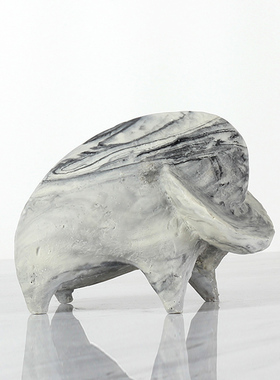 欧式树脂动物造型摆件家居客厅书房书柜卧室创意几何艺术品装饰