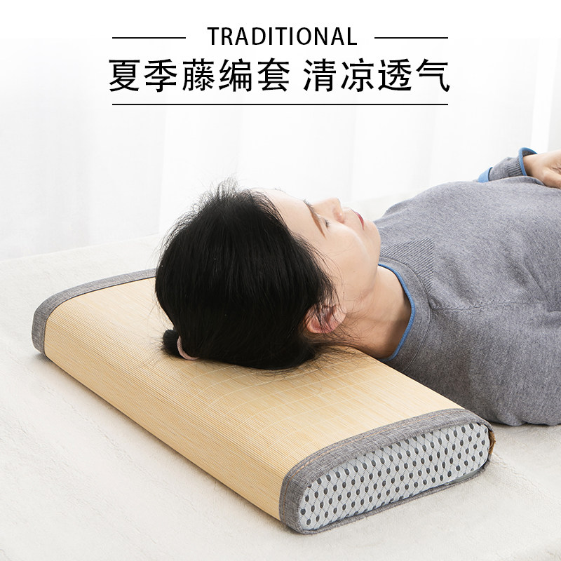 硬枕头颈椎枕护颈椎助睡眠睡觉专用修复颈椎凉席藤编凉枕汗蒸房夏,床上用品,枕头/枕芯,淘宝优惠券,粉丝福利购,淘宝优惠卷