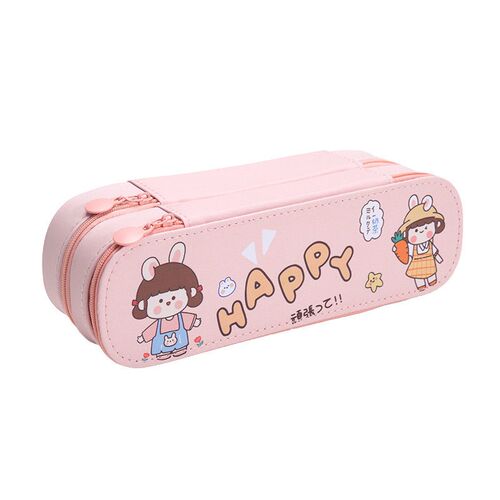Cute Stationery Box Double Layer Large Capacity Pencil Case