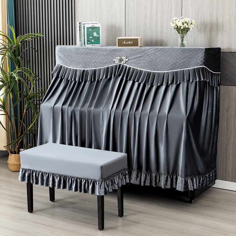 高档奢华绒面钢琴罩布艺钢琴防尘罩单人琴凳欧式弹琴免取,居家布艺,钢琴罩,淘宝优惠券,粉丝福利购,淘宝优惠卷