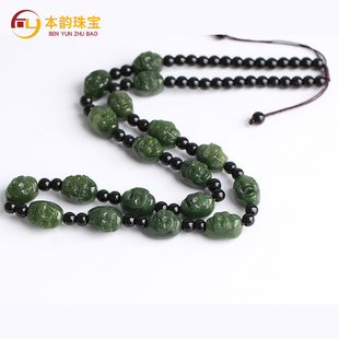 本韵和田玉十八罗汉项链玉石吊坠挂绳男女款玉坠挂件手编玉佩挂链