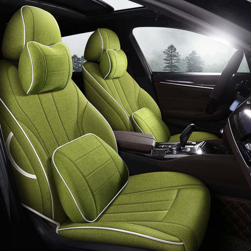 车舒适座椅四套春秋冬专季淳麻适用于宝马5系50877全包五座汽车夏