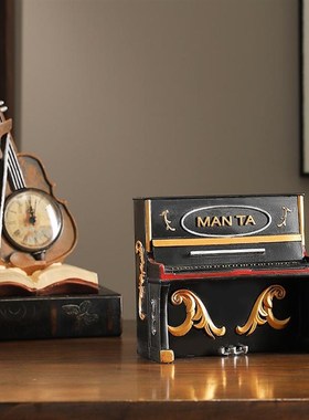 复古怀旧工艺品客厅房间书柜钢琴小摆件酒柜装饰品办公室家居摆设