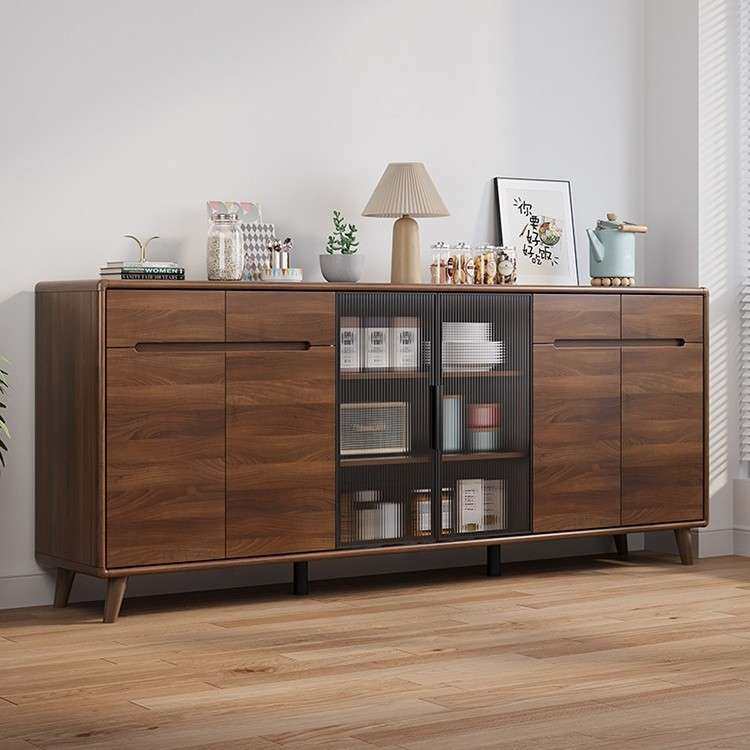 实木框餐边柜客厅酒柜茶水柜现代简约厨房储物柜橱柜收纳一体靠墙,3C数码配件,其它配件,淘宝优惠券,粉丝福利购,淘宝优惠卷