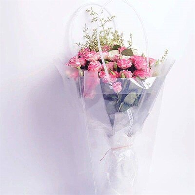 1Pc T Shape Florist Decoration Potted Clear Flower Bag
