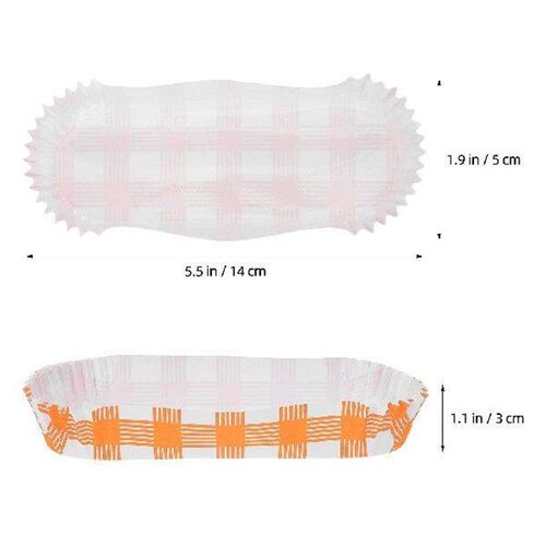 100 Pcs Paper Hot Dog Tray Trays Fried Food Hamburger Party