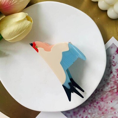 Creative Funny Acetate Swallow Shape Hair Claw Clip For Wome