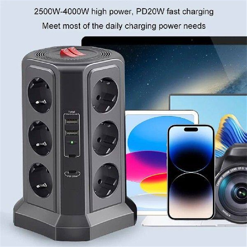 EU 12-bit Multi-Socket Power Boa