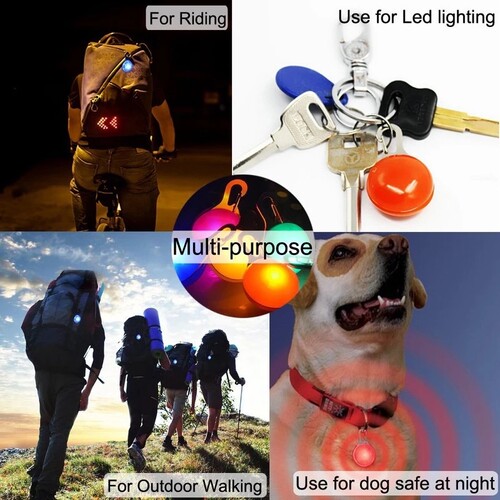 LED Pet Dog Collar Pendant Glowing Night Safety Pendant Port
