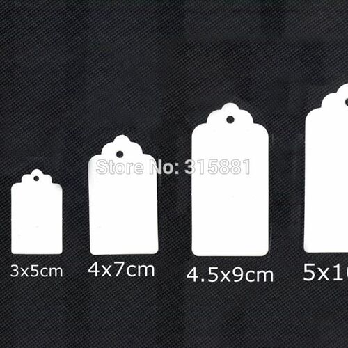Kraft Gift Tags Scalloped Edge Wedding Party Paper Tag Price