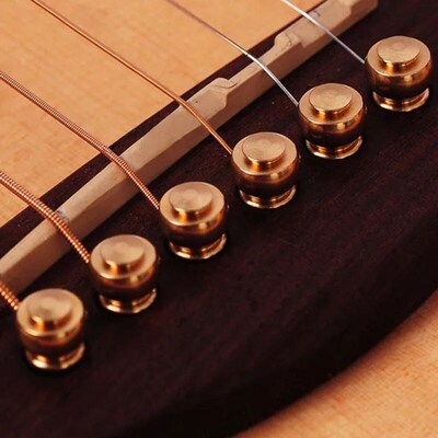 6 Pcs Acoustic Guitar Bridge Pin Guitar Strings Nail Solid C