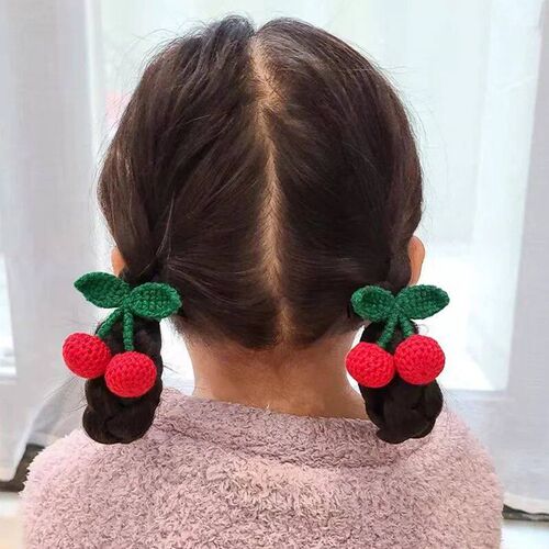Fashion Red Cherry Hair Clip Hairband For Children Girls Cut
