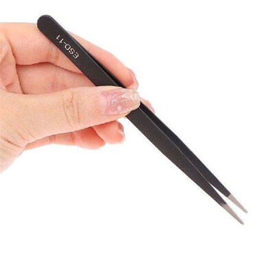 6PCS Stainless Steel Precision Tweezers Set Anti-Static ESD