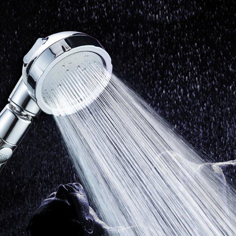 360 Degree Rotatable Shower Head Water Control Button High