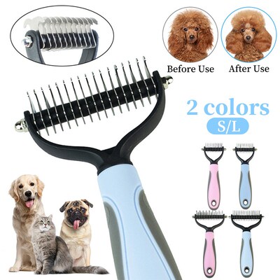 Pet Dog Comb Hair Remover Cat Comb For Long Hair Curly Dogs
