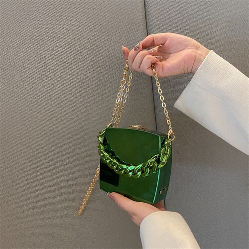 Luxury Green Party Evening Clutch For Women 2023 New Shoulde