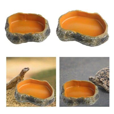 Reptile Water Bowl Terrarium Decor Decorative Amphibian