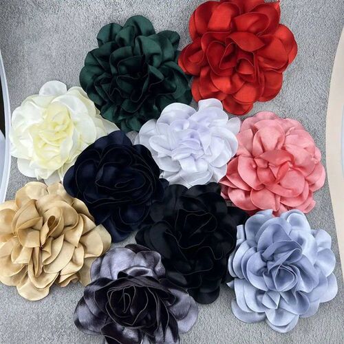 14/19cm Fashion Large Flower Brooch Colorful Satin Fabric Fr