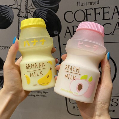 450ml Yogurt Plastic Water Bottle for Girls Children Tour Fr