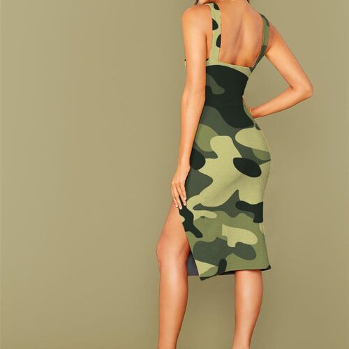 D Dress Camouflage Dresses Women Psychedelic Bodycon Dress