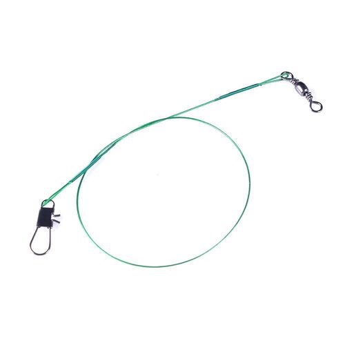 Anti Bite Steel Fishing Line Steel Wire Leader With Swivel F