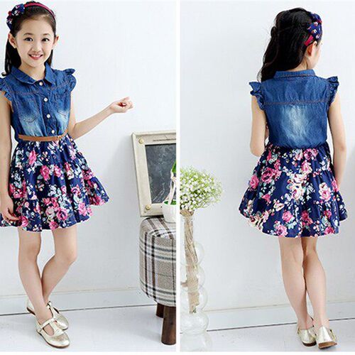 Childrens Dress Girls Party Dress Childrens Clothing Summe