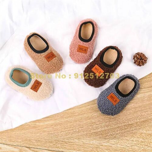 Winter Children Floor Baby Slippers Infant Toddler Plush War