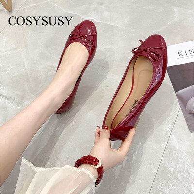 Ballet Shoes Womens Round-toe Solid Color Flat Shoes Soft L