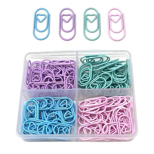 120x Paper Clips Small Paper Clips Clamps with Storage Box