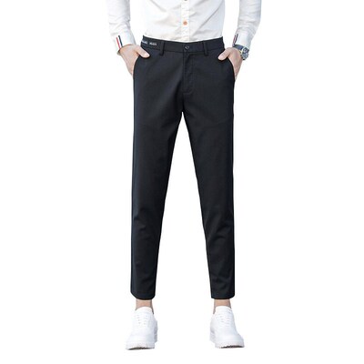 Casual Pants Mens Croppe Pants Thin Slim-Fit Stetch Legging
