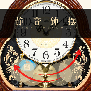 康巴丝欧式座钟客厅大号挂钟复古摇摆台钟现代创意摆件奢华时钟表