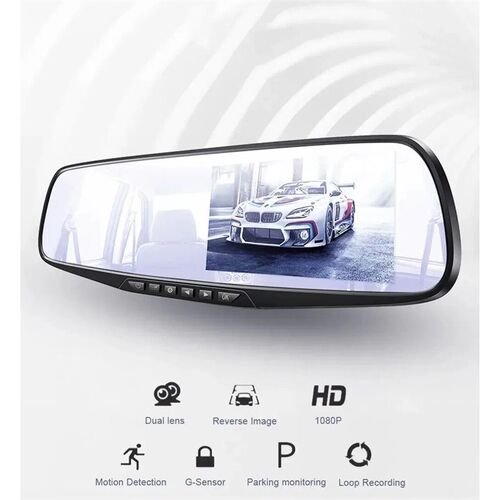 4.32Inch Driving Recorder Car DVR Rearview Mirror Dual Lens